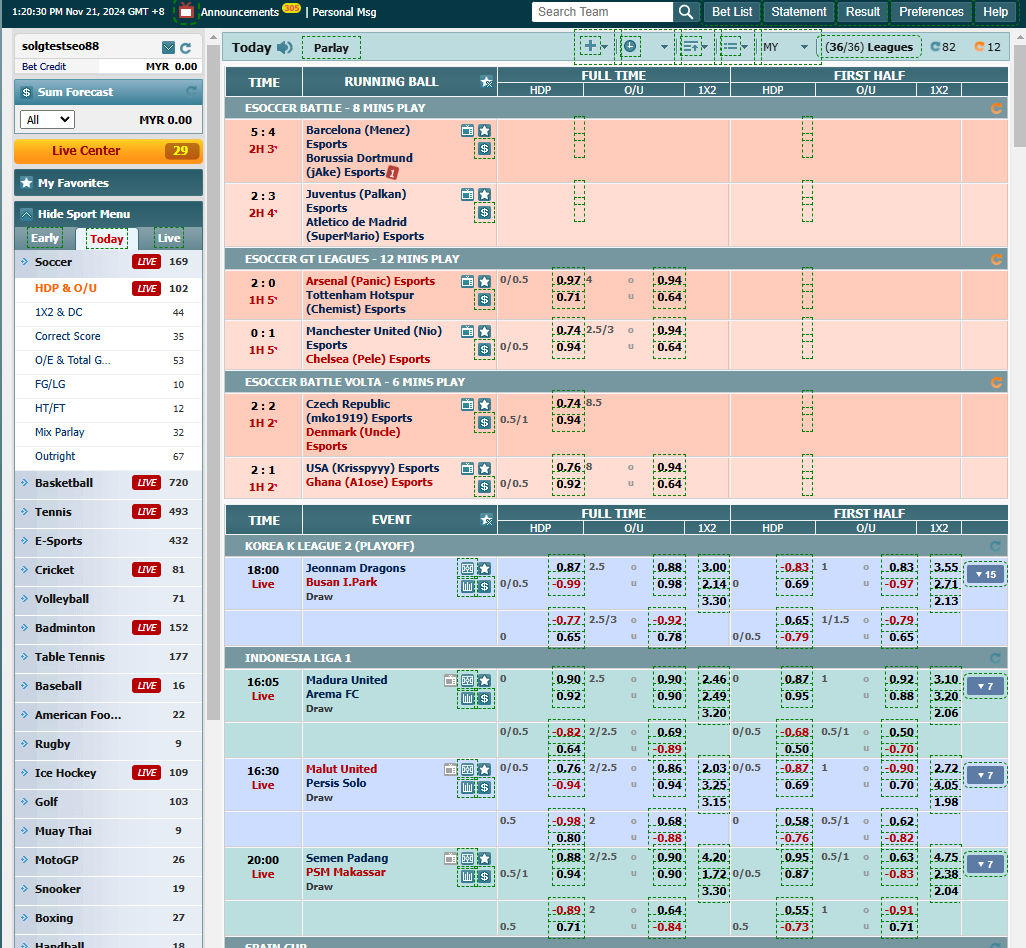 Solarbet Betting Provider Page